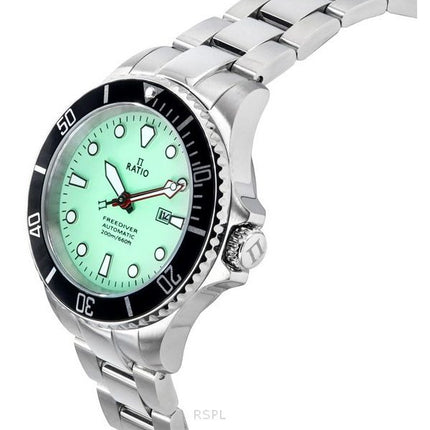 Ratio FreeDiver Sapphire Stainless Steel Green Dial Automatic RTFL835 200M Women's Watch