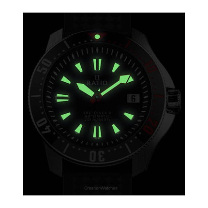 Ratio FreeDiver X Marine Black With Black Ceramic Inlay Automatic Diver RTX001 200M Men's Watch