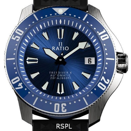 Ratio FreeDiver X Ocean Blue With Blue Ceramic Inlay Automatic RTX003 200M Men's Watch