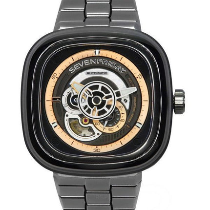 Sevenfriday P-Series Stainless Steel Black Dial Automatic P2C/01M SF-P2C-01M Men's Watch