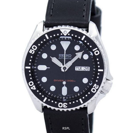 Seiko Automatic Diver's 200M Ratio Black Leather SKX007K1-LS8 Men's Watch