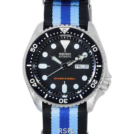 Seiko Black Dial Automatic Diver's SKX007K1-var-NATO20 200M Men's Watch