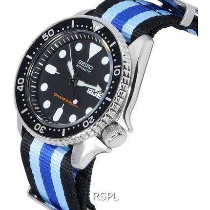 Seiko Black Dial Automatic Diver's SKX007K1-var-NATO20 200M Men's Watch