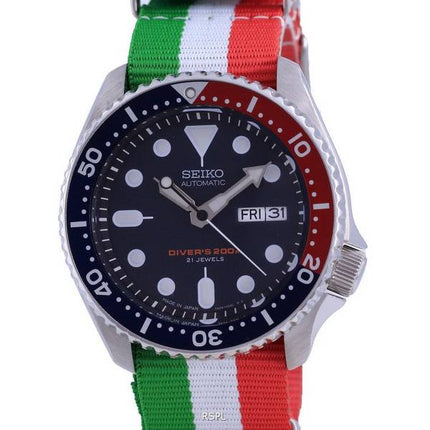 Seiko Automatic Divers Polyester Japan Made SKX009J1-var-NATO23 200M Mens Watch