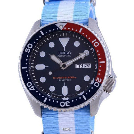 Seiko Automatic Divers Polyester Japan Made SKX009J1-var-NATO24 200M Mens Watch