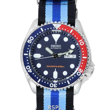 Seiko Blue Dial Automatic Diver's SKX009K1-var-NATO20 200M Men's Watch