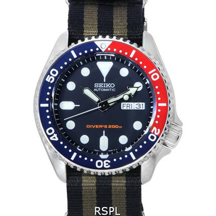 Seiko Blue Dial Automatic Diver's SKX009K1-var-NATO21 200M Men's Watch