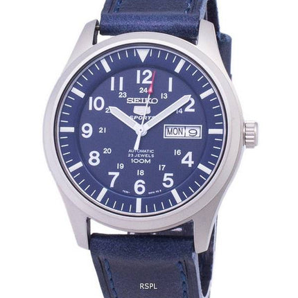 Seiko 5 Sports SNZG11K1-var-LS13 Automatic Dark Blue Leather Strap Men's Watch