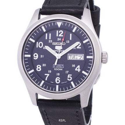 Seiko 5 Sports Automatic Ratio Black Leather SNZG11K1-LS8 Men's Watch