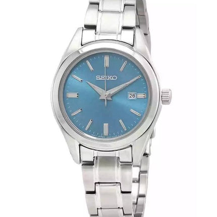 Seiko Classic Stainless Steel Blue Dial Quartz SUR531P1 100M Women's Watch