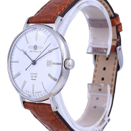 Refurbished Zeppelin LZ120 Rome White Dial Leather Strap Automatic 71541 Men's Watch