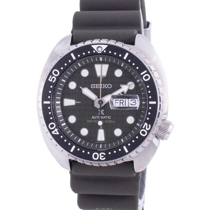 Refurbished Seiko Prospex King Turtle Silicone Strap Black Dial Automatic Diver's SRPE05K1 200M Men's Watch