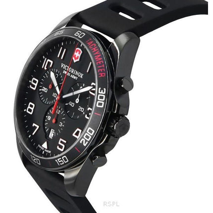 Victorinox Swiss Army Fieldforce Sport Chronograph Rubber Strap Black Dial Quartz 241889 100M Men's Watch