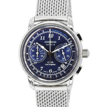 Zeppelin LZ126 Los Angeles Chronograph Stainless Steel Blue Dial Quartz 7614M3 Men's Watch