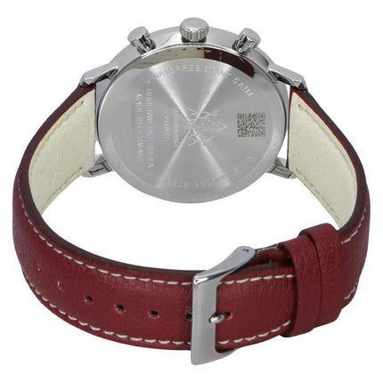 Zeppelin LZ129 Hindenburg Chronograph Vegan Leather Strap Red Dial Solar 80862N Men's Watch