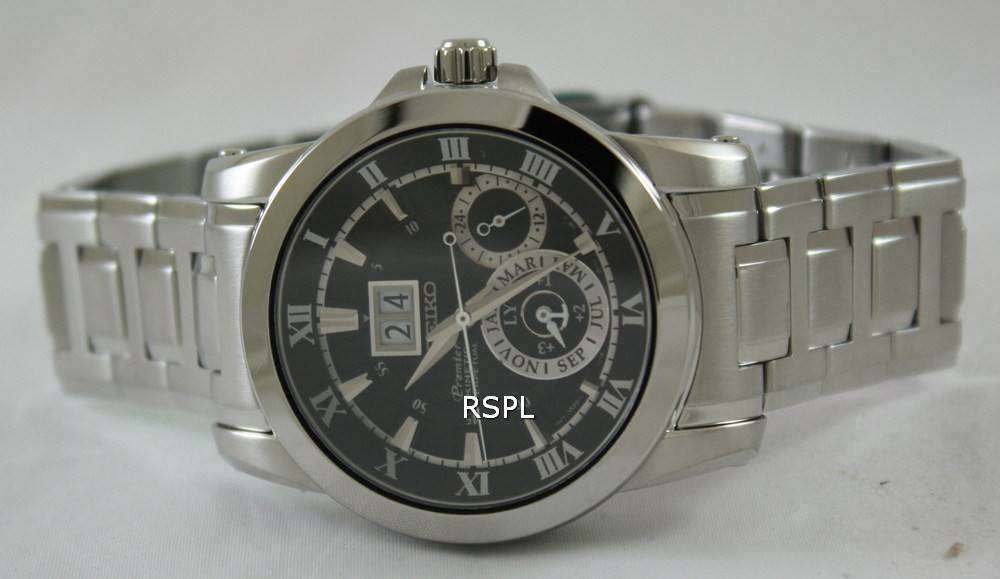 Montre Seiko Premier Kinetic SNP093P1 de perp tuelle SNP093P