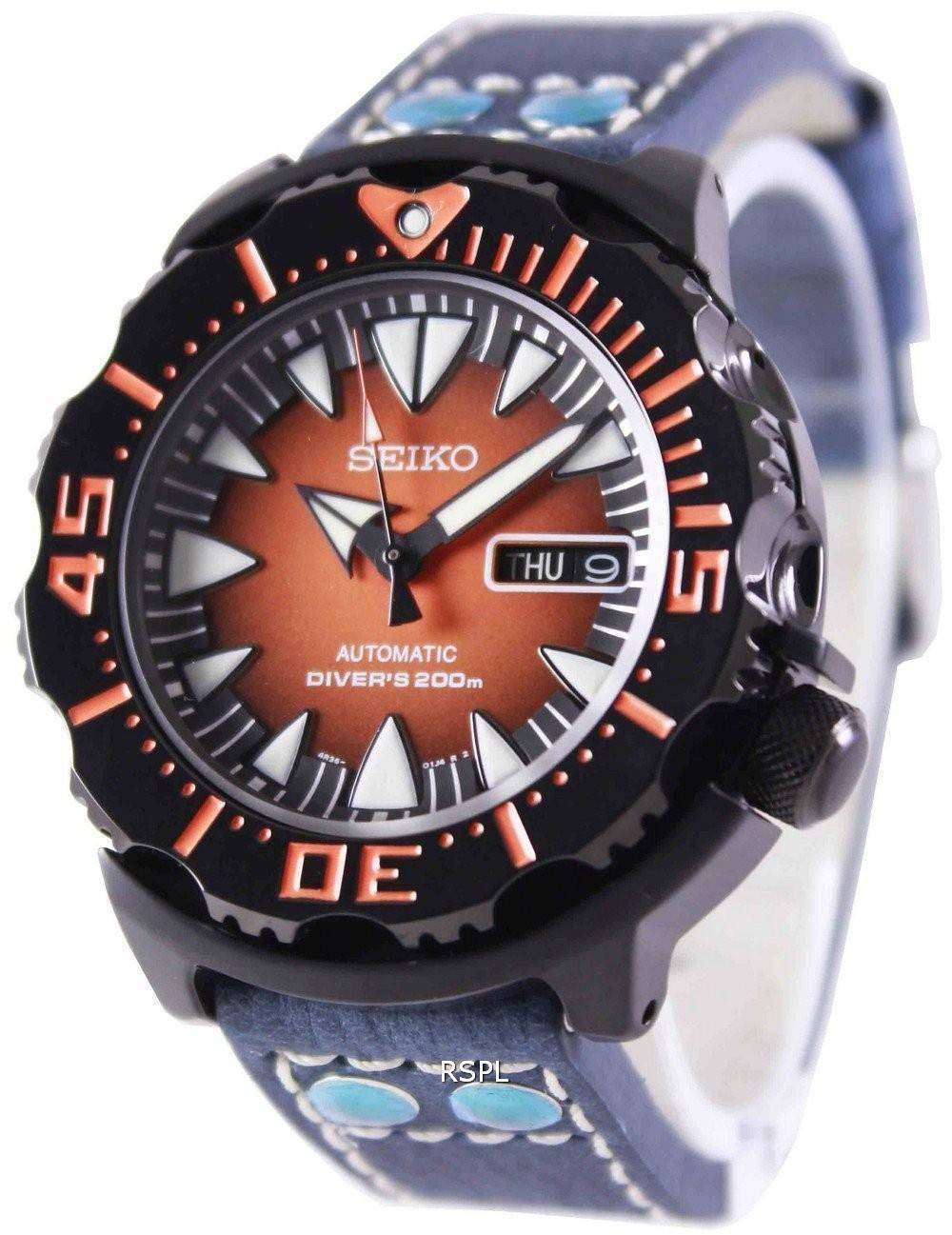 Seiko 5 Sports Automatic Divers 200M Ratio Blue Leather SRP311K1