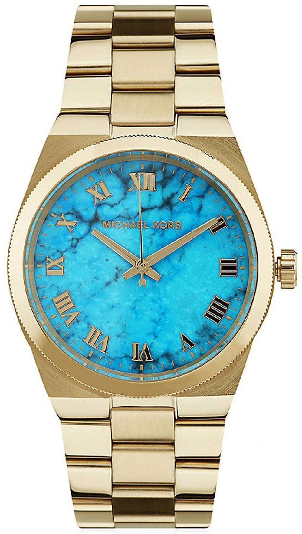 Michael kors gold on sale watch turquoise face