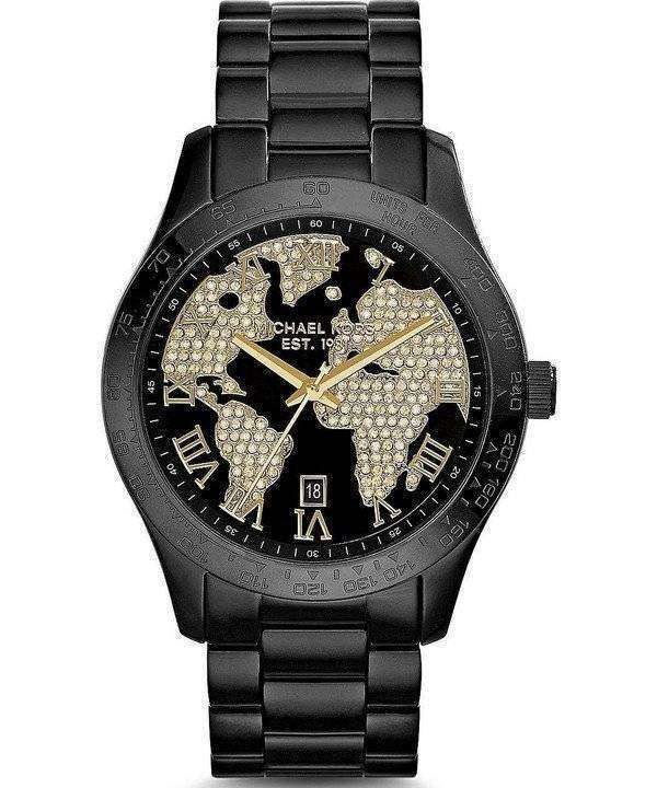 Michael kors watch black face best sale