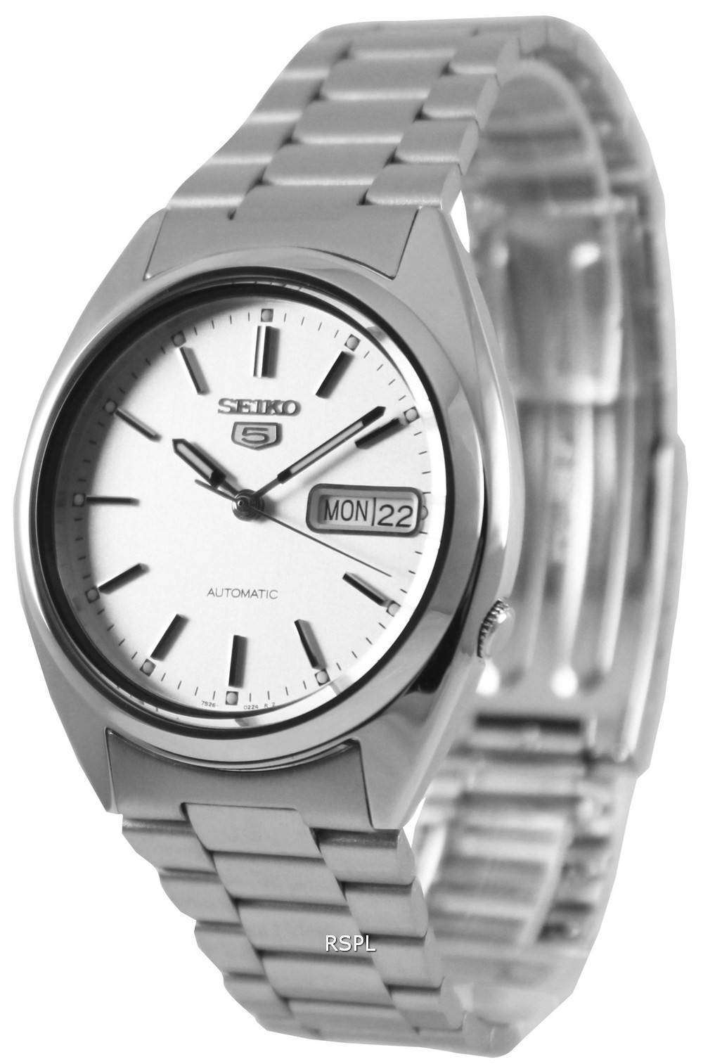 Seiko 5 Automatic Silver Dial SNXF01K1 SNXF01K Mens Watch