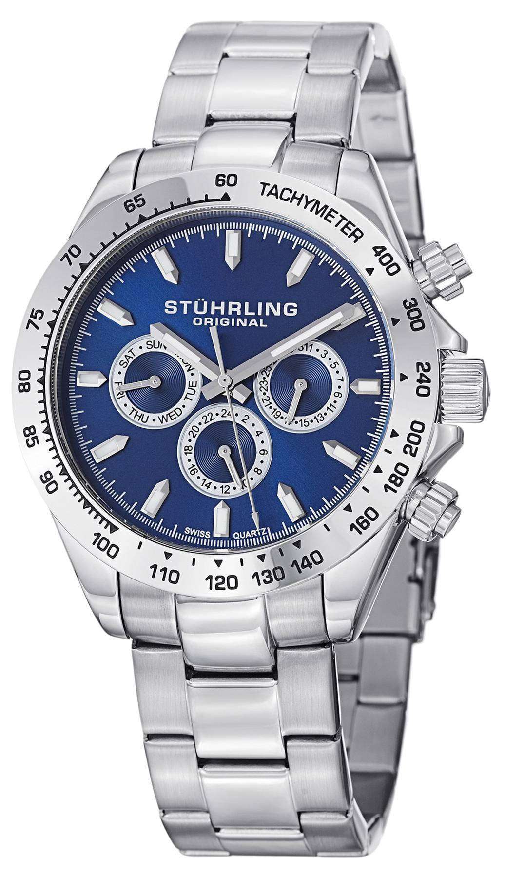 Stuhrling Original Concorso Raceway Swiss Quartz Tachymeter 564.03 Mens  Watch