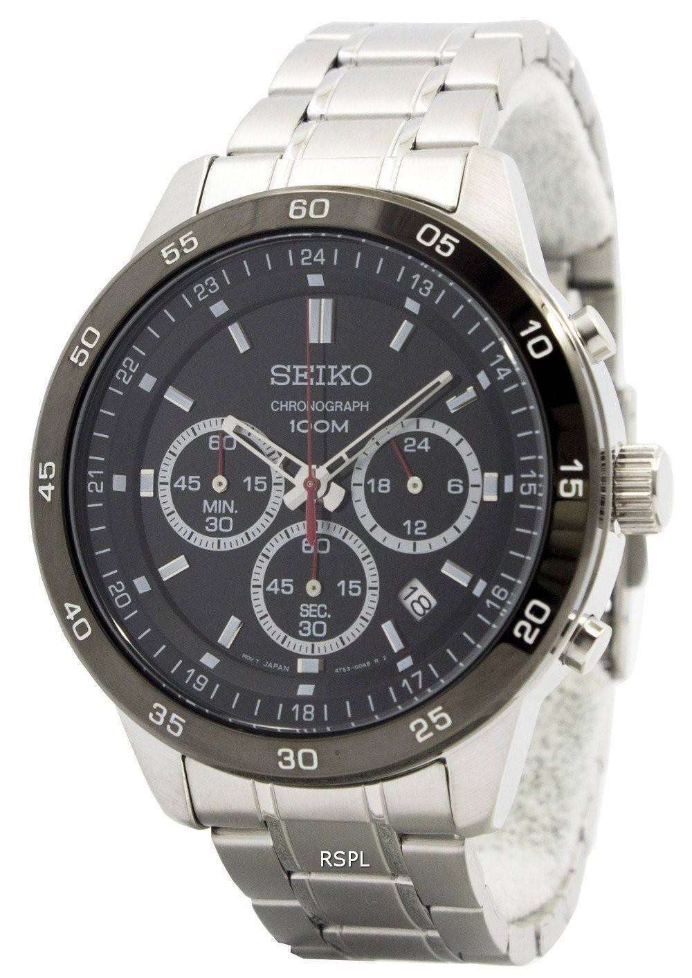 Seiko chronograph sale 100m 4t53