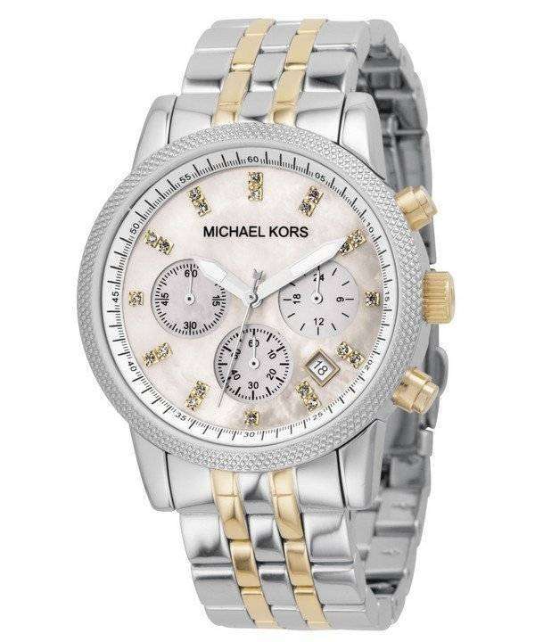 Michael Kors Two Tone Bracelet Crystals MK5057 Womens Watch