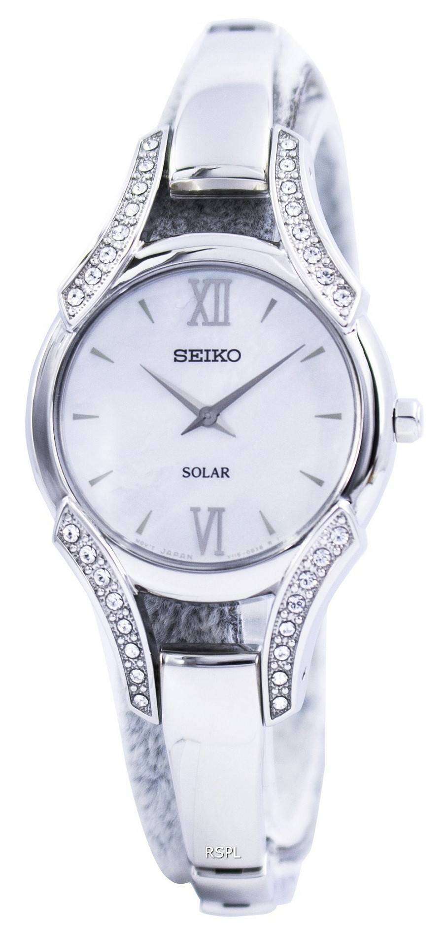 Seiko watch sale with swarovski crystals