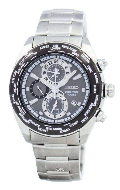 Seiko Alarm World Timer SPL035 SPL035P1 SPL035P Men's Watch