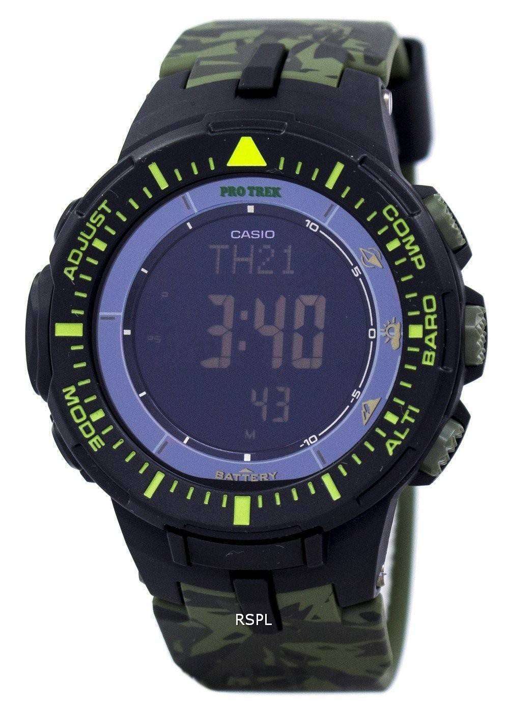 Casio Protrek World Time Low Temperature Tough Solar Digital PRG-300CM-3  Men's Watch