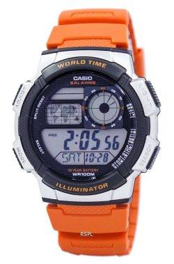 Casio Youth Series Illuminator World Time Alarm AE-1000W-4BV Men's Watch