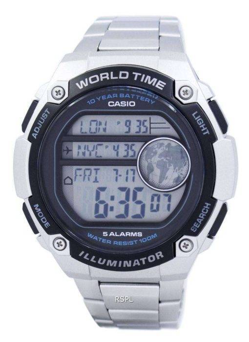 Casio Youth Illuminator World Time Digital AE-3000WD-1AV AE3000WD-1AV Men's Watch