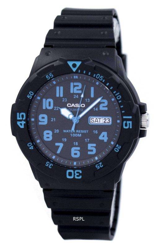 Casio Quartz 100M Analog Black Dial MRW-200H-2BVDF MRW-200H-2BV Mens Watch