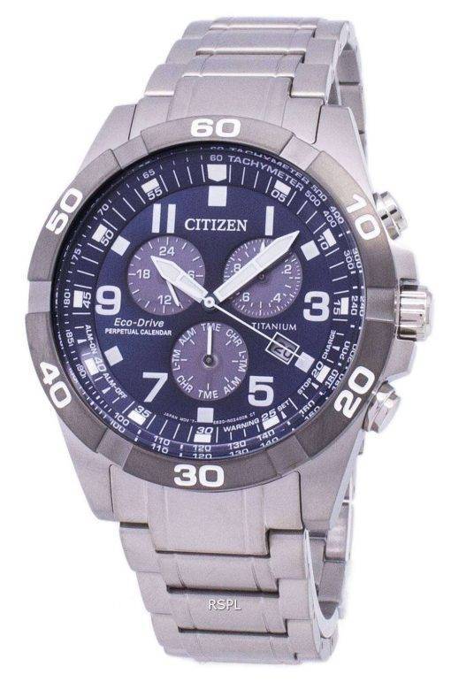 Citizen Brycen Eco-Drive Titanium Chronograph Perpetual Calendar BL5558-58L Men's Watch