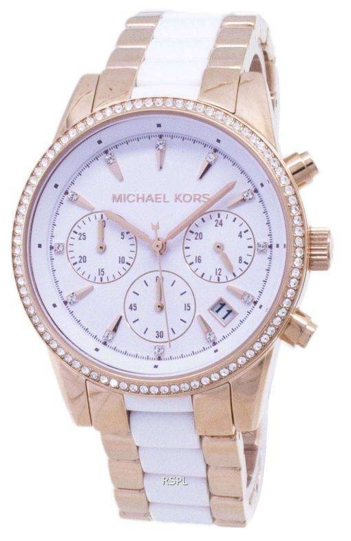 Michael Kors Ritz Quartz Chronograph Crystal Accent MK6324 Women's Watch