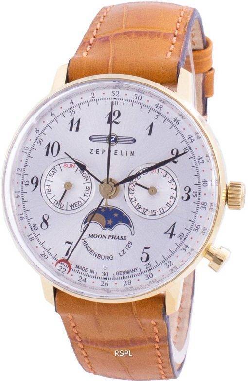 Zeppelin Hindenburg LZ129 7039-1 70391 Quartz Moon Phase Men's Watch