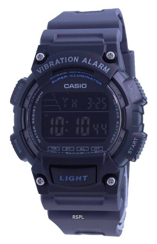 Casio Youth Resin Band Digital W-736H-8B W736H-8 100M Mens Watch