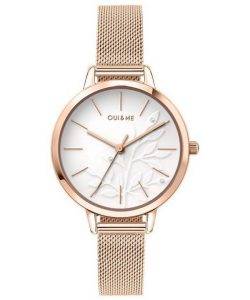 Oui & Me Fleurette White Dial Rose Gold Tone Stainless Steel Quartz ME010134 Women's Watch