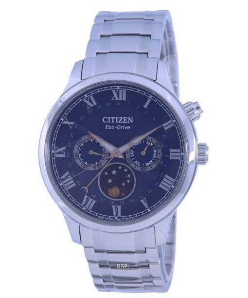 Citizen Moon Phase Blue Dial Stainless Steel Eco-Drive AP1050-81L Men's Watch