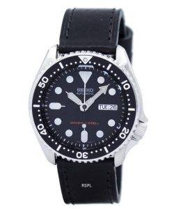 Seiko Automatic Diver's 200M Ratio Black Leather SKX007K1-LS8 Men's Watch