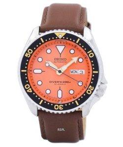 Seiko Automatic Diver's Ratio Brown Leather SKX011J1-LS12 200M Men's Watch