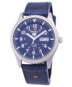 Seiko 5 Sports SNZG11K1-LS13 Automatic Dark Blue Leather Strap Men's Watch