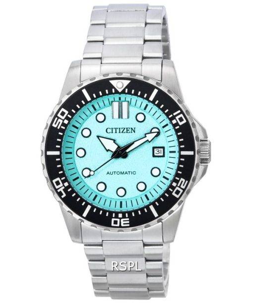 Citizen Urban Mechanical Stainless Steel Aqua Blue Dial Automatic NJ0170-83X 100M Men's Watch