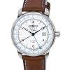 Zeppelin 100 Jahre GMT Leather Strap Silver Dial Automatic 86661 Men's Watch