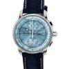 Zeppelin 100 Jahre Chronograph Leather Strap Ice Blue Dial Quartz 86704 Men's Watch