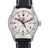 Luminox Air Pilot P-38 Lightning GMT Black Leather Strap White Dial Quartz XA.9527 100M Men's Watch