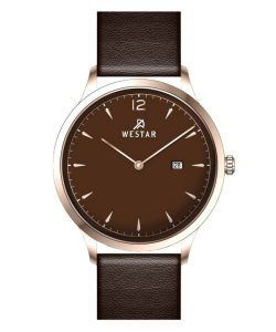 Westar Profile Leather Strap Brown Dial Quartz 50217PPN620 Mens Watch