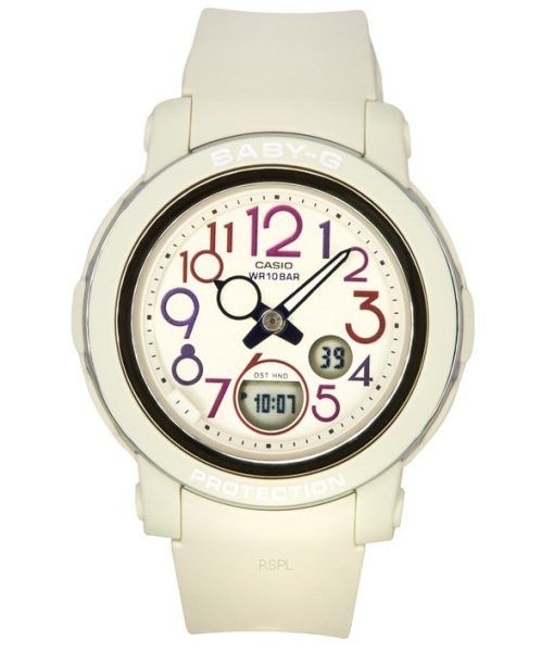 Casio Baby-G Analog Digital Retro Pop Multicolor Resin Strap White Dial Quartz BGA-290PA-7A 100M Womens Watch