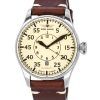 Iron Annie Flight Control Cockpit Leather Strap Beige Dial Automatic 51565 Men's Watch