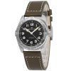 Hamilton Khaki Field Expedition Leather Strap Black Dial Automatic H70225830 100M Men's Watch